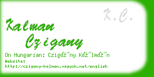 kalman czigany business card